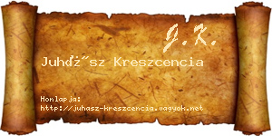 Juhász Kreszcencia névjegykártya